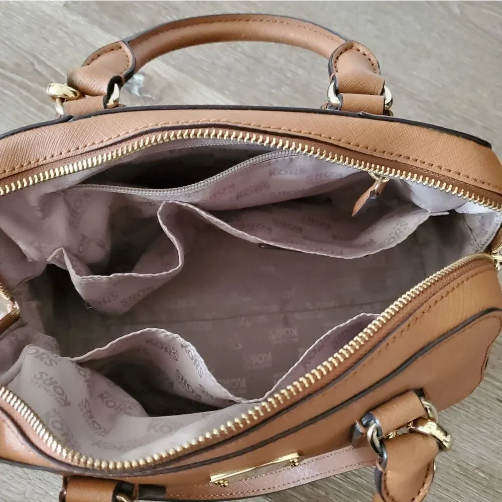 Michael Kors Saffiano Leather Crossbody Satchel and Bi-fold Wallet